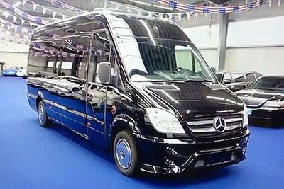 Party shuttle bus in Nuremberg